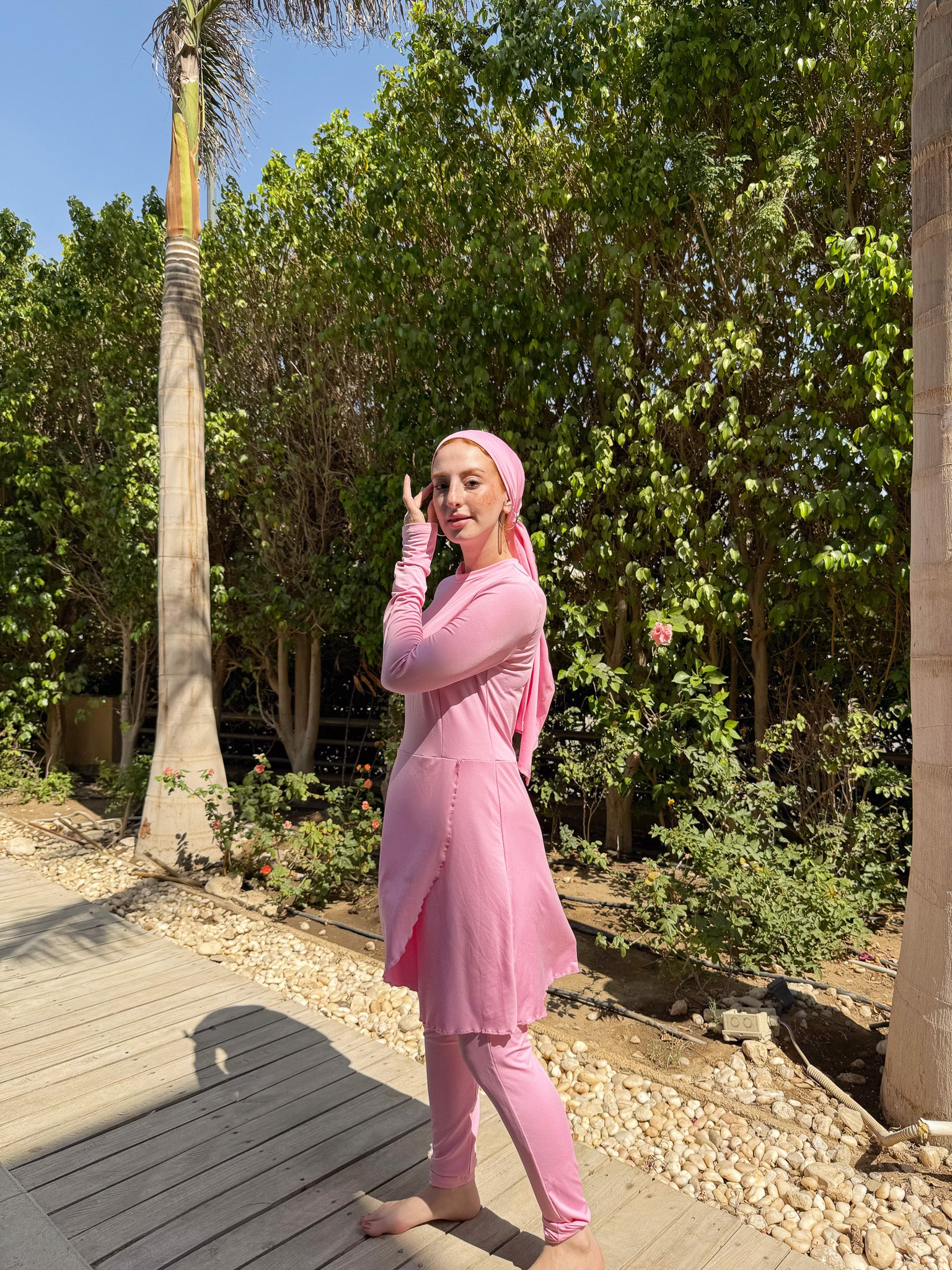 Plain Swimsuit pink